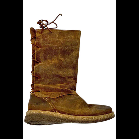 BORN Womens Sable Suede Pull On Mid-Calf Boots Sable Brown - Medium - Picture 1 of 2